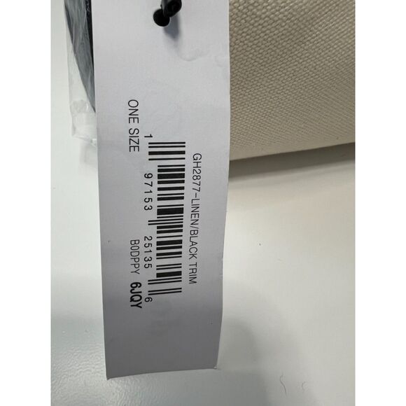 NWT The Drop Canvas Mini Barrel Bag in Linen with Black Trim - Picture 6 of 11